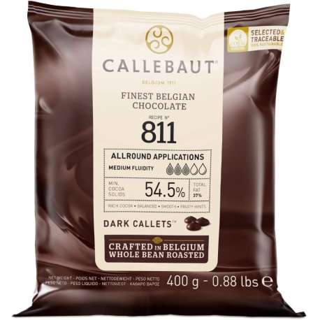 Cobertura de chocolate amargo Callebaut 54,5% - 400 g