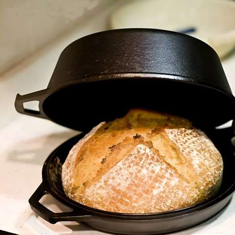 panela de pão de ferro fundido