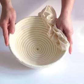Banetón para pan alargado Rayas 29,5 cm 1 kg - Pulpa de madera - E