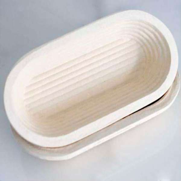 Banetón para pan alargado Rayas 29,5 cm 1 kg - Pulpa de madera - E